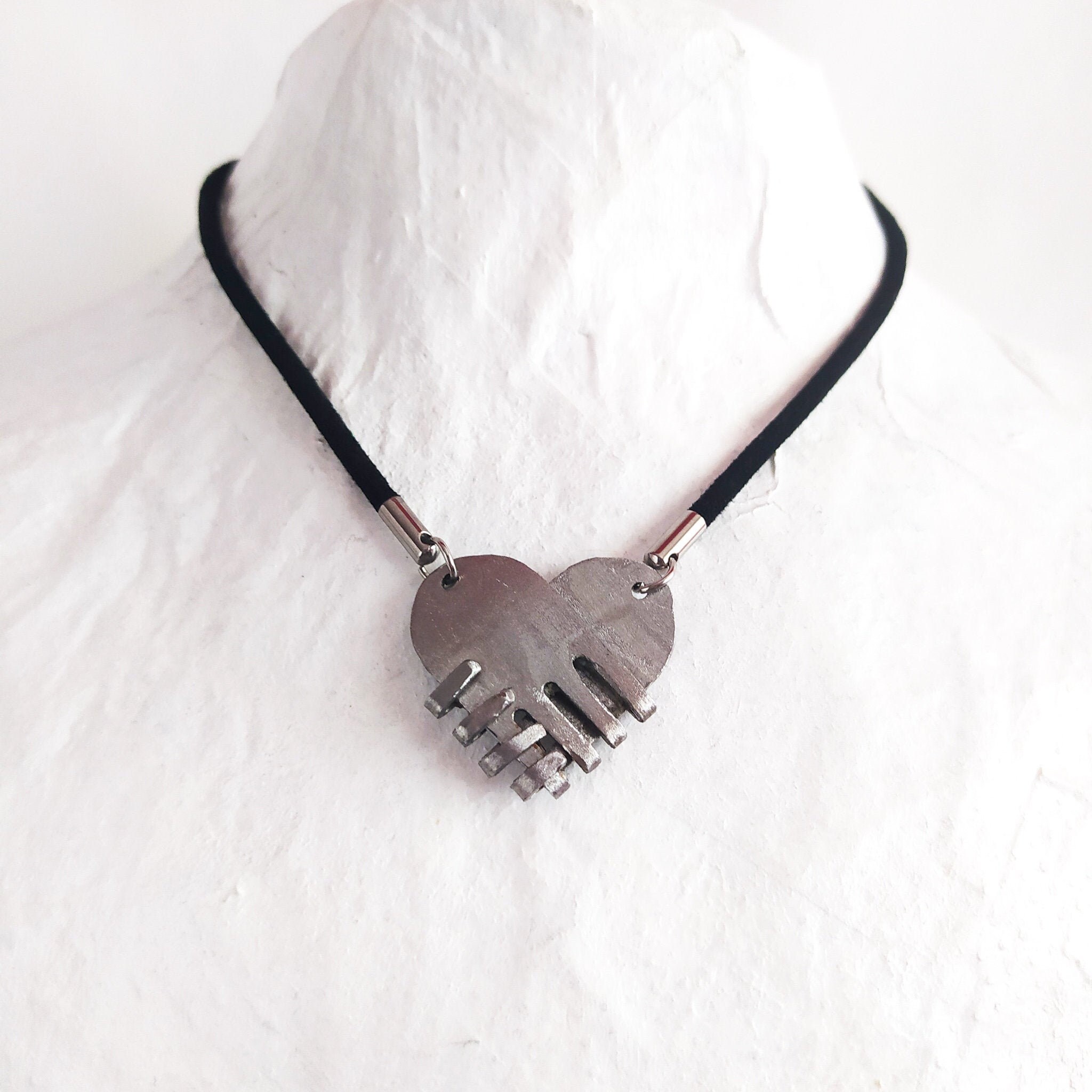 Holding Hands Necklace Heart Hand 