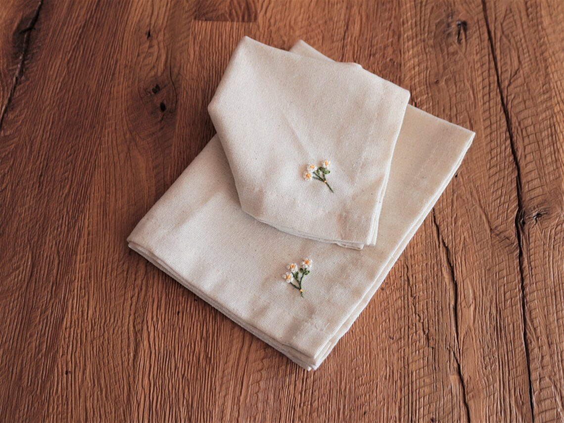 Linen Placemats and Napkins Set , Beige Table Linen Napkins Set