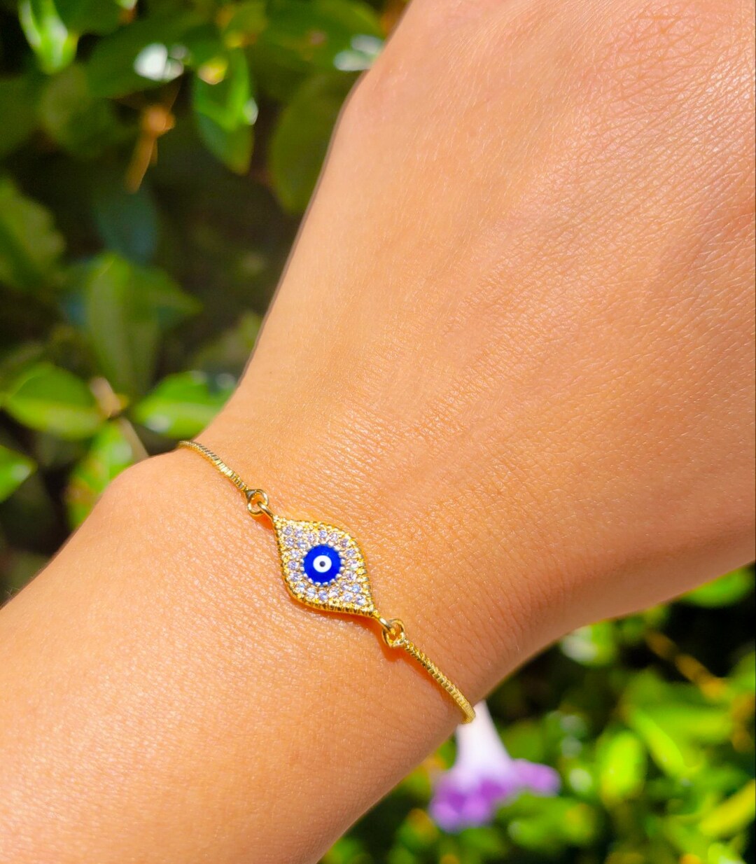 Evil Eye Adjustable Bracelet Turkish Evil Eye Protection Etsy