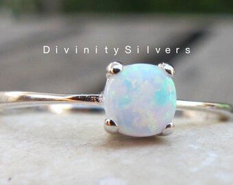Weißer Opal Ring, Guter Qualität Opal Ring, Statementg Ring, Feuer Opal Ring, Opal Ring, Oktober Geburtsstein Ring, Geschenk für Sie-Bestseller