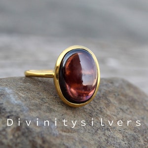 Garnet Ring, Oval Ring, 925 Solid Sterling Silver,Oval Shape Red Garnet Gemstone Ring,Garnet,Statement Ring ,Ring-Best Seller