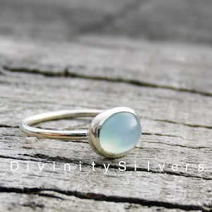Aqua chalcedony stone Ring,925 Sterling Silver, Jewelry, Lovely Ring, Gift ,Jewelry, Blue Aqua chalcedony Jewelry, Handmade Ring-Best Seller