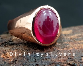 Ruby Star Ring, 925 Solid Sterling Silver Ring,Statement ring , Ruby Ring, Gemstone Ring,Copper Ring, Gift Jewelry,Gemstone jewelry