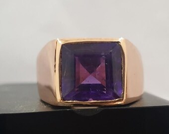 Amethyst Ring-Handgemachter Silber ring-925 Sterling Silber Ring-Amethyst Designer Ring-Februar Geburtsstein-Versprechen Ring-Bestseller
