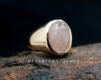 Morganite Ring-925 Sterling silver-Pink Gem Ring For Women-Rose Quartz Ring-Engagement Ring-Bezel Ring-Wedding Ring-Best Seller