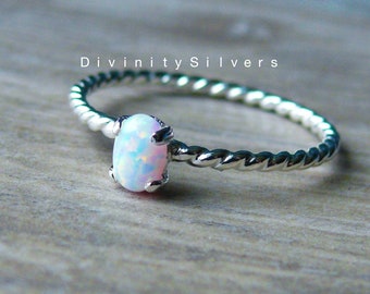 Weißer Opal Ring, Guter Qualität Opal Ring, Statementg Ring, Feuer Opal Ring, Opal Ring, Oktober Geburtsstein Ring, Geschenk für Sie-Bestseller