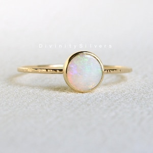 White Opal Ring, Good Quality Opal Ring, Statementg ring, Fire Opal Ring, Opal Ring, October Birthstone Ring, Gift for her-Best Seller
