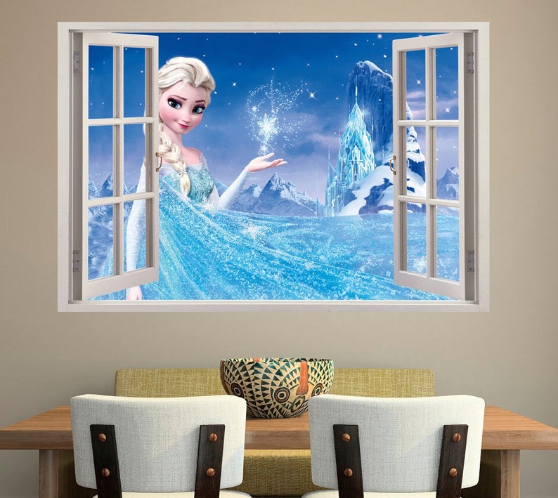 Elsa Frozen 3D Window Wall Sticker Decal C039 Etsy