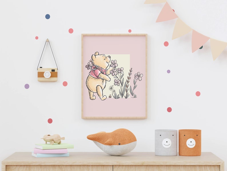 Winnie the Pooh Poster / Selfadhesive Removable Wallpaper / Etsy