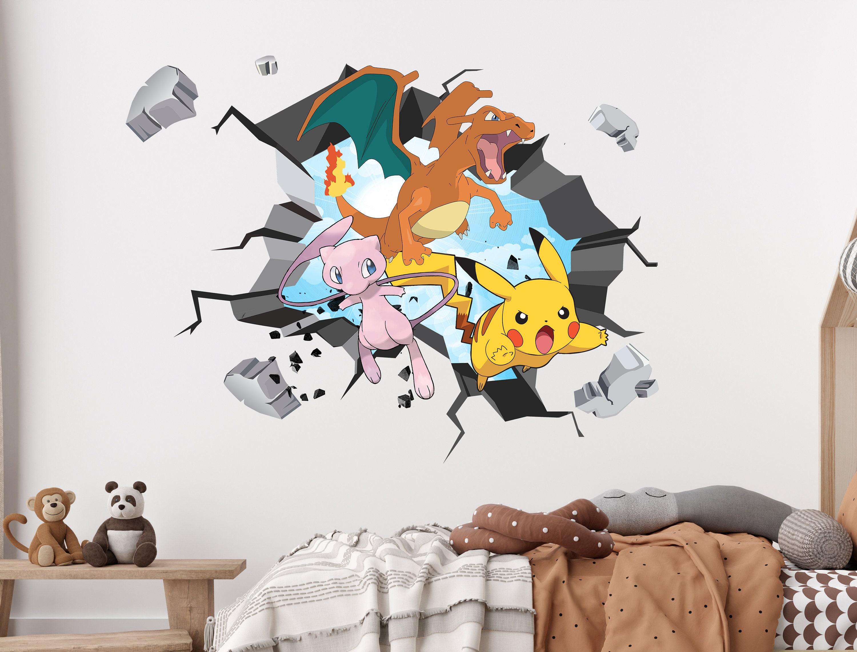 Anime Pokemon Removable Wall Stickers Nursery Home India