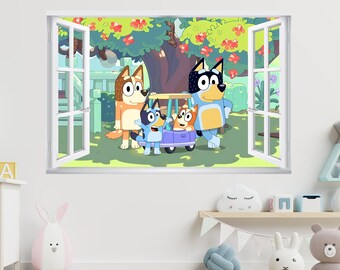 Kids Popular Characters Wall Decal Wall Sticker Kids Room Wall Art BLU20