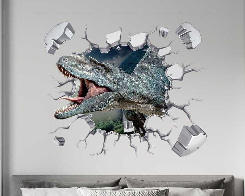 Dinosaur T-rex 3D Explosion Effect Wall Sticker Decal WC399 - Etsy