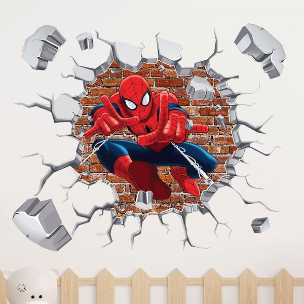 Spiderman Wall Decal Etsy