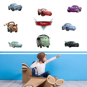 Disney Cars Movie Set PERSONALIZED Cars Set Wall Sticker Decal WC211