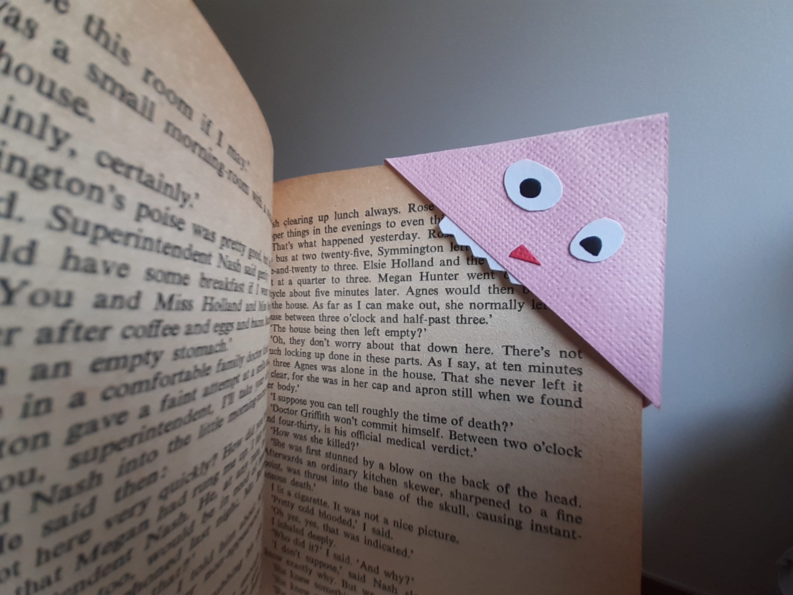 Unique Handmade Goofy Cute Corner Monster Bookmarks Folded Awesome Book