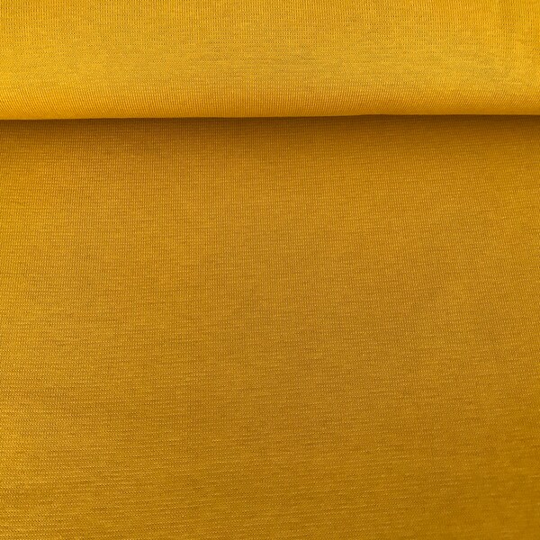 Cuffs ochre mustard yellow cotton tubular fabric, desired length in 10 cm steps