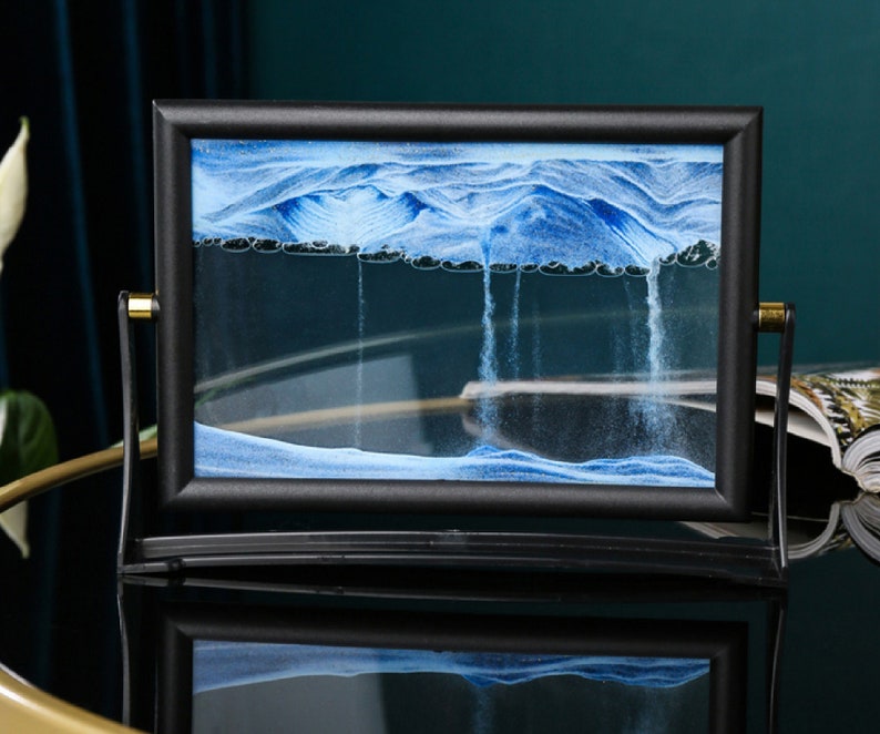 Creative Moving Sand Art, Picture Square Glass Sandscape, Quicksand, Hourglass Rotatable