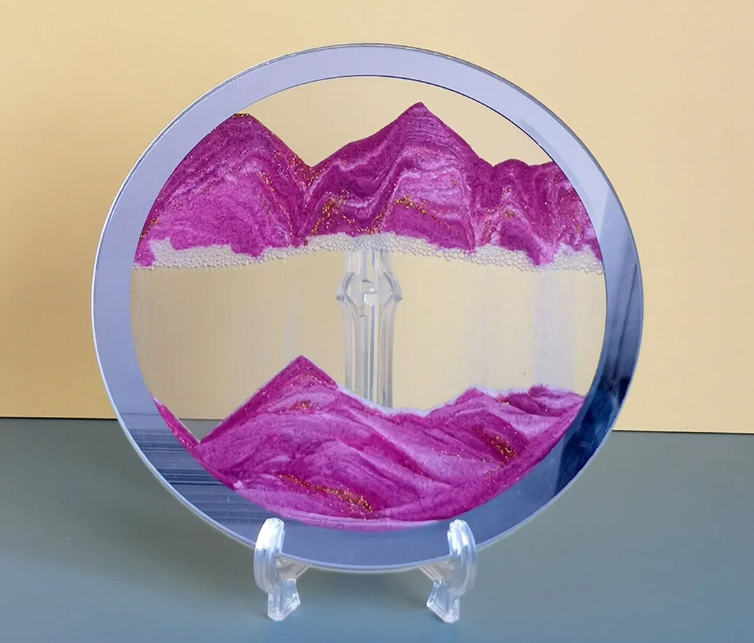 Creative Moving Sand Art Painting, Moving Sand Art, Hourglass Round Glass, Sandscape in Motion