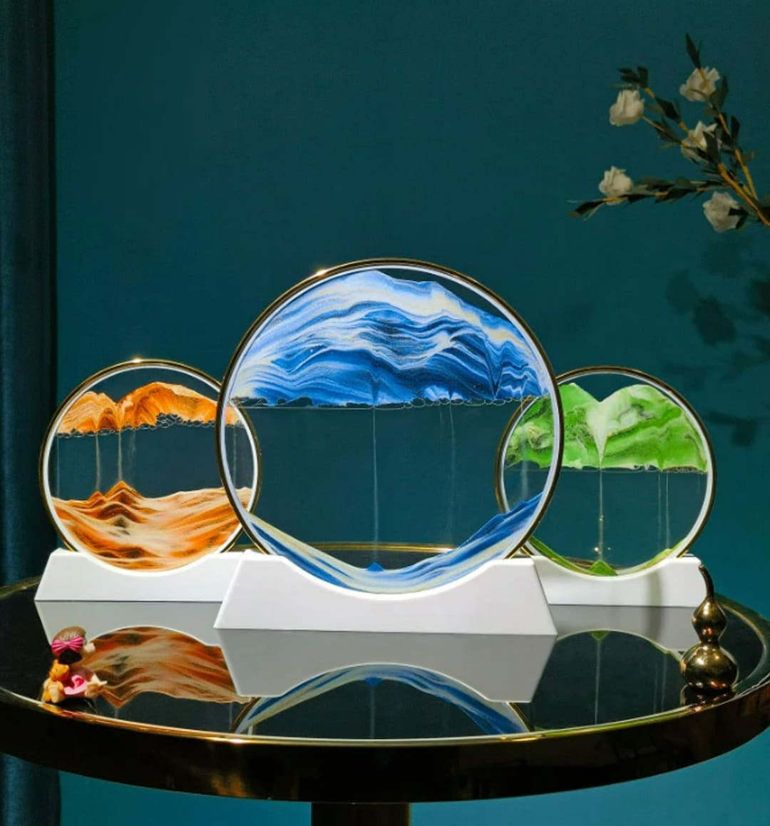 Creative Moving Sand Art Painting Moving Sand Art Hourglass Round creative-moving-sand-art-painting-moving-sand-art-hourglass-round