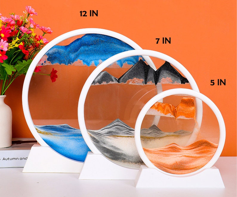 Creative Moving Sand Art Painting, Moving Sand Art, Hourglass Round Glass, Sandscape in Motion