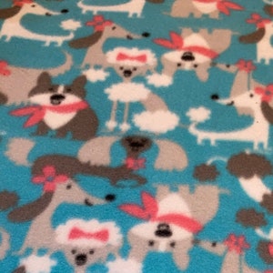 Dogs in Bow Ties Fleece Knot Pet Blanket
