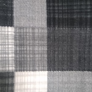 Black Patchwork / Black Heather Fleece Tied Throw Blanket