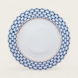 Plato para tartas, 18 cm de diámetro, motivo cobalto, Fábrica Imperial de Porcelana de San Petersburgo, antigua Fábrica de Porcelana Lomonosov