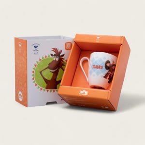 Mug, The Three Heroes, Tea Only, 450 ml, Imperial Porcelain (Lomonosov)