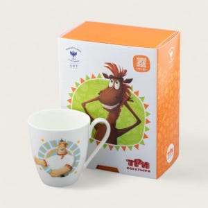 Mug, The Three Heroes, Taste a Little Tea, 450 ml, Imperial Porcelain (Lomonosov)