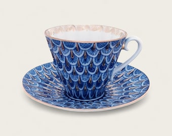 Teacup, Forget Me Not Service, new item. Imperial Manufactory of Saint Petersburg, Lomonosov Porcelain Factory, Lomonosov