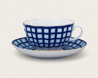 Tea cup with saucer, Quattro Service, Imperial Manufactory of St. Petersburg, Formerly Lomonosov Porcelain Factory