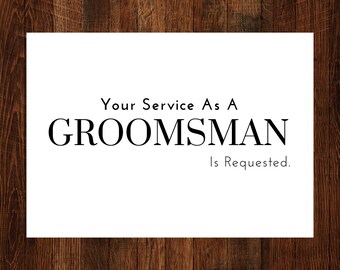 PRINTABLE Groomsmen Proposal Cards | Etsy