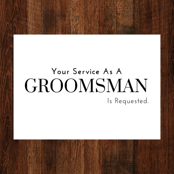 Groomsmen Proposal Printable - Etsy