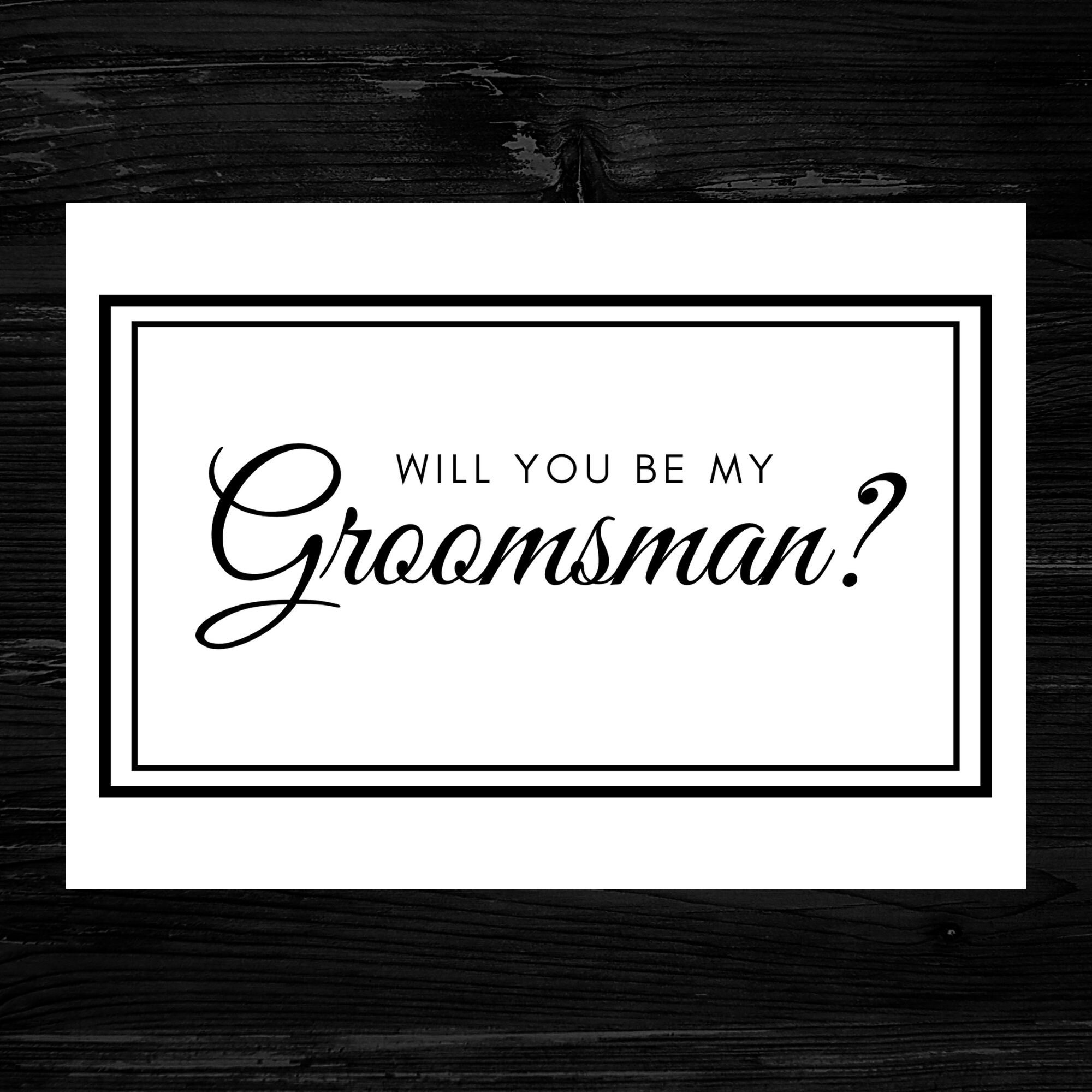 PRINTABLE Groomsmen Proposal Card - Etsy
