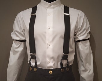 Classic suspenders / Sleeve garters, Wedding / Victorian / Confederate / Steampunk / Dandy / Barbershop style / Retro menswear