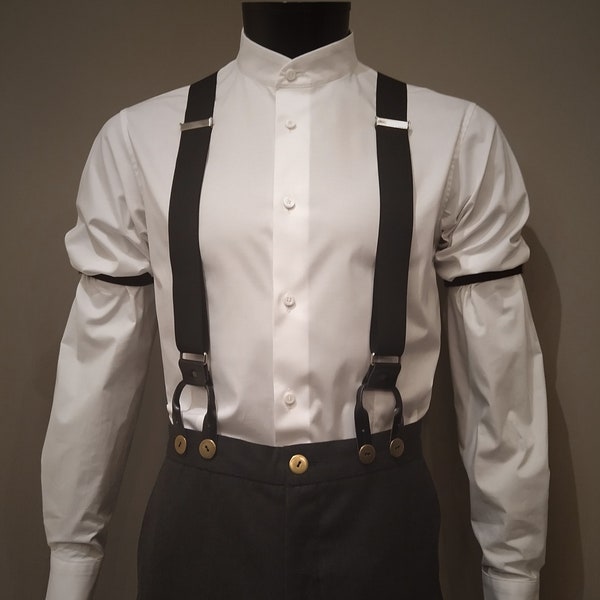 Classic suspenders / Sleeve garters, Wedding / Victorian / Confederate / Steampunk / Dandy / Barbershop style / Retro menswear