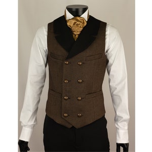 Excalibur Gilet double breasted, Victoriaans vintage dandy retro stijl herenkleding, steampunk vest, 1900 1910 1920 1930