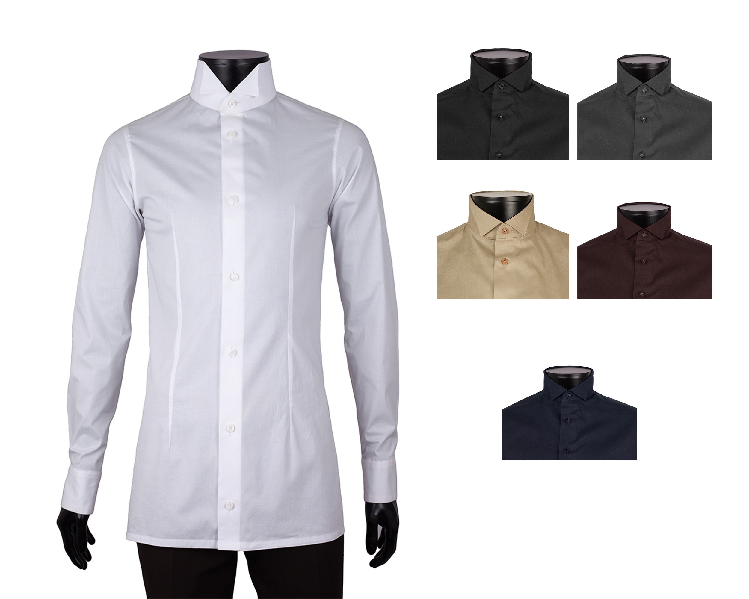 The Duke Fitted Dress Shirt, Wingtip Collar, Tuxedo Collar The Duke Fitted Dress Shirt, Wingtip Collar, Tuxedo Collar