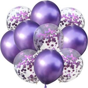 16pcs 12" Purple Balloon, Happy Birthday Balloon, Team Bride Balloons, Hen Party Balloons, Wedding  Bridal Shower Decoration