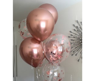 10 or 20pcs 12" Rose Gold Balloons Rose gold chrome Balloon Birthday Team Bride Balloons Hen Party Balloons Wedding Balloon party decoration