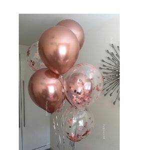 10 or 20pcs 12" Rose Gold Balloons Rose gold chrome Balloon Birthday Team Bride Balloons Hen Party Balloons Wedding Balloon party decoration