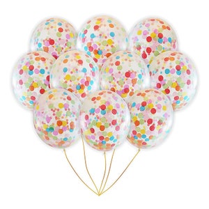 5 or 10pcs 12" Rainbow Confetti Biodegradable balloons , Happy Birthday Balloon, Rainbow birthday, Rainbow party, Birthday Decoration.