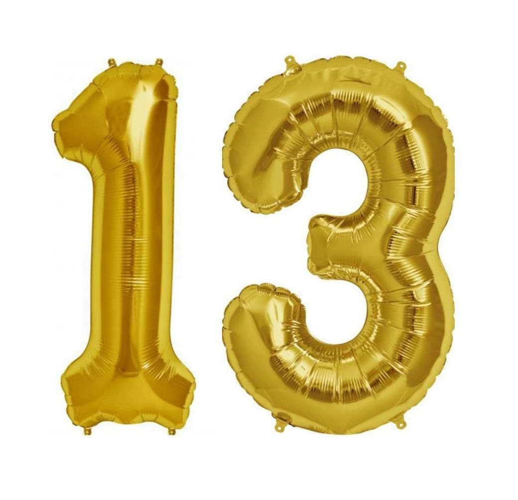 Palloncini Compleanno 13 Anni Oro Rosa - Decorazioni Festa Con Banner E Palloncini A Stella - Foto 8