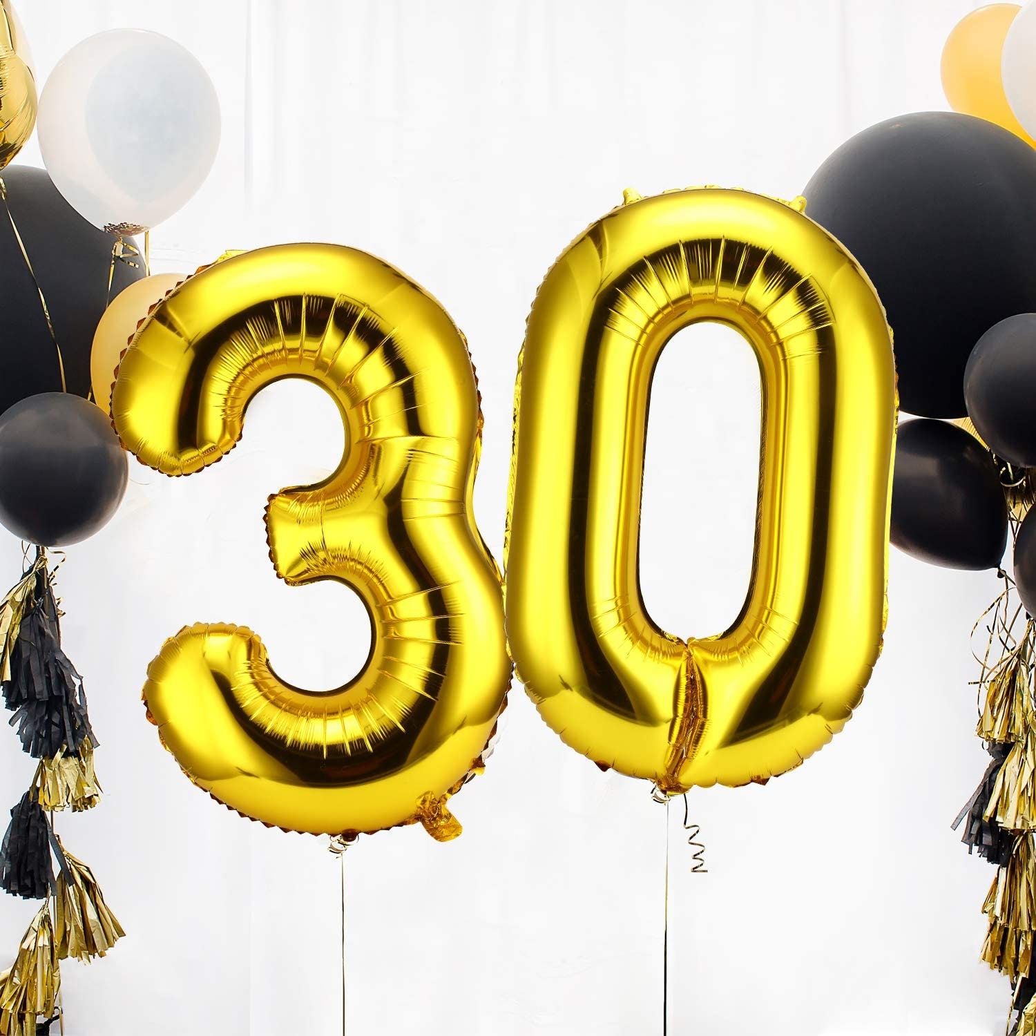 Decorazioni Per Il 30 ° Compleanno Per Donne E Uomini, Decorazione Per  Feste Di Compleanno Con Palloncini 30 °, Palloncini 30 ° In Foil Da 32  Pollici, Banner Di Compleanno Felice Con