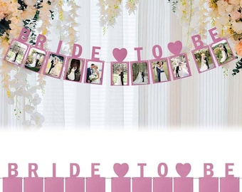 Bride-to-be photo banner, Hen Party, Bride To Be Decor for Engagement Party, Bridal Shower, Hen do decoration, bachelorette party backdrop