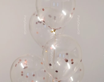 Palloncini in oro rosa e coriandoli - Acquista decorazioni per eventi di compleanno online Dubai – Dot Perfect Gift Trading LLC