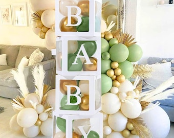 Baby Shower Decoration, Gender Reveal decoration, Baby Balloon Boxes, Baby Shower Decoration , Neutral baby shower decor