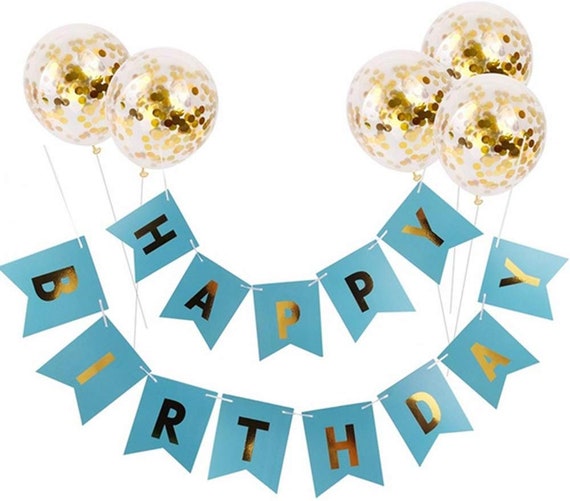 Banner Buon Compleanno HTN - Decorazione Per Feste Di Compleanno Buon Compleanno Banner Arco Palloncini Struttura - Foto 2