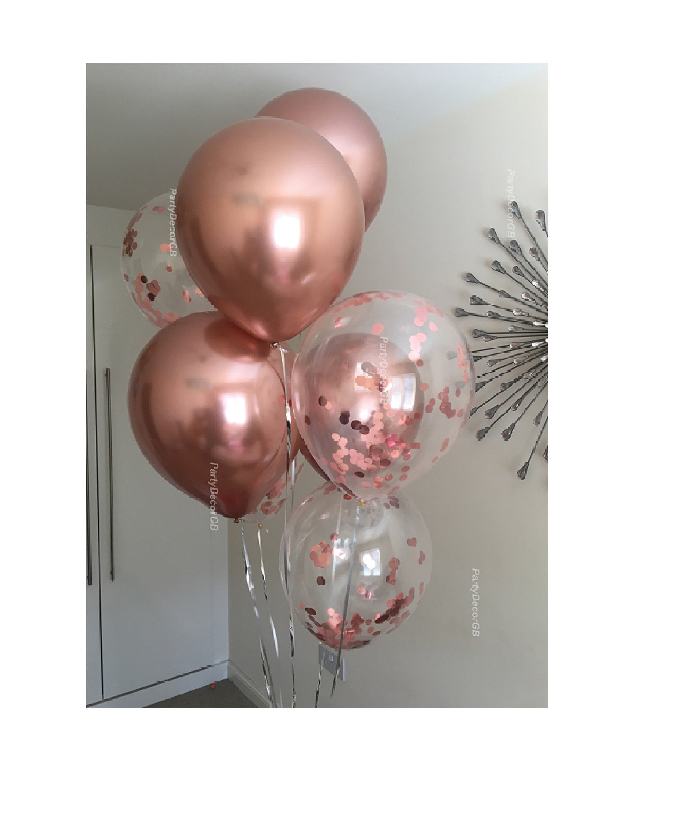 Ballon Anniversaire Rose Gold Hélium - décorations