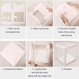 A-Z 0-9 Custom balloon box Personalised blocks Boy Girl Baby Shower Christmas decor Party DecorTransparent Cardboard Box & Letters, Numbers image 8